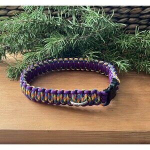 Fits 16 in. Neck Size, Quick Release Paracord Dog Collar